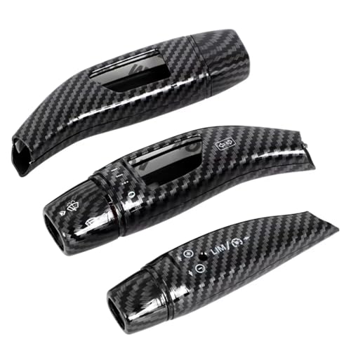 �Ԃ̃{�^�� �J�o�[ �g���� Compatible With For GLA Class X156 2015-2019 For GLE W166 2015-2019 �ԗp���C�p�[�V�t�g���o�[ �N���[�Y�J�o�[ �g�����t���[��(Black)