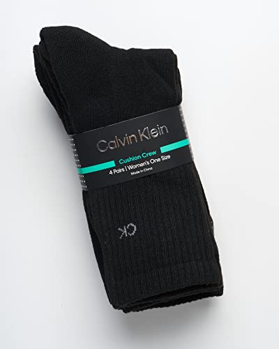 Image of Calvin Klein Womens Crew Socks - Breathable Performance Soft Cushioned Athletic Crew Socks for Women for Running and Workout