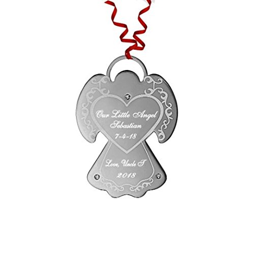 A & L Engraving Personalized Silver Angel Christmas Ornament - Ships From Usa #TOP2