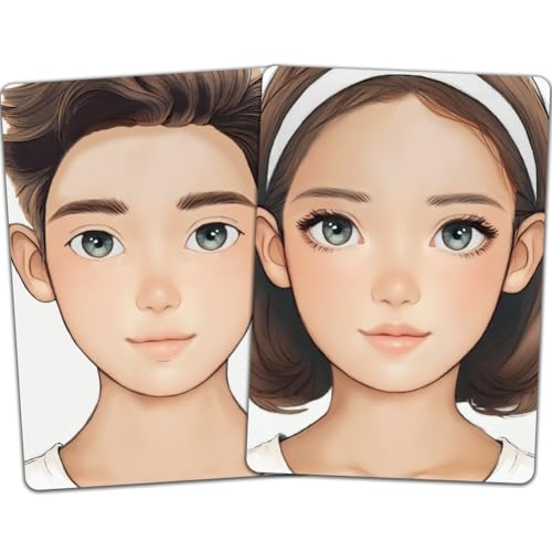 DELORIGIN 2 planche D'Entraînement à la Peinture du Visage Réutilisable Modèle D'Exercice de Peinture pour Débutant en Maquillage