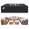 AKEfit 2 Years Lifespan Patio Furniture Set Covers Size 126"x63"x29",500D Extra Heavy Duty Outdoor Furniture Cover, Waterproof Extra Large Outdoor Sectional Cover,Square and Retangle Patio Table Cover