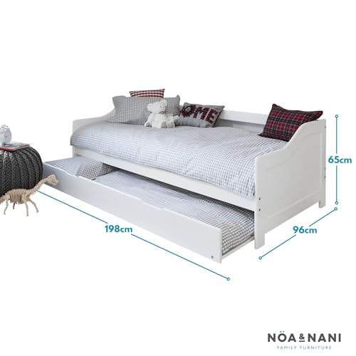Noa and Nani Day Bed Single Bed with Underbed In White 2 beds in 1 HOVE