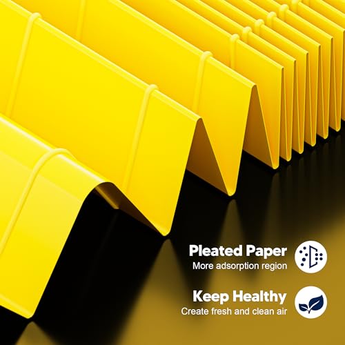 Image of 240 Replacement Filter Compatible with 240 Air Purifier, 3-in-1 High-Efficiency Filtration with Activated Carbon for Air Pollutants, Odor and Smoke, 1 Pack, Yellow