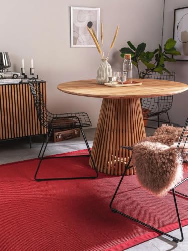benuta Nest Sisal Naturfaser Teppich Sana - Rot 120x180 cm - Robuster Teppich für Esszimmer & Wohnzimmer - 100% Sisal Naturfaser - Zeitloses Design