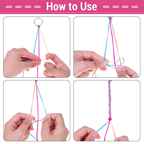 image for Lanyard String Kit, Cridoz 6Pack Plastic Lacing Cord Gimp String Lanya