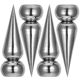 JOINPAYA 4pcs 25mm Stainless Steel Garden Fence Finials Decorative Cone Tips Anti-Climb Metal Fence Toppers for Yard and Patio Outdoor Security