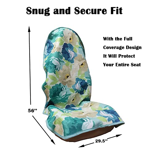 Image of Car Seat Cover Protector Front Seats,for Gym Workout,Running,Swimming,Beach and Hiking,Waterproof Sweat Towel Bucket Seat Covers for Cars SUV Trucks (Chrysanthemum, 1Pcs)