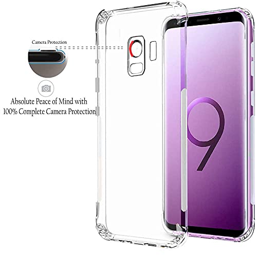Image of Amazon Brand - Solimo Silicone, Thermoplastic Polyurethane Anti Dust Plug Mobile Cover Soft & Flexible Back Cover for Samsung Galaxy S9 (Clear)