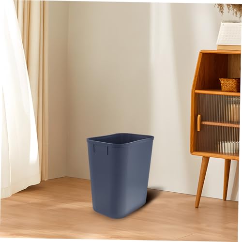 Caneca de basura gris rectangular para oficina y hogar miniatura 4
