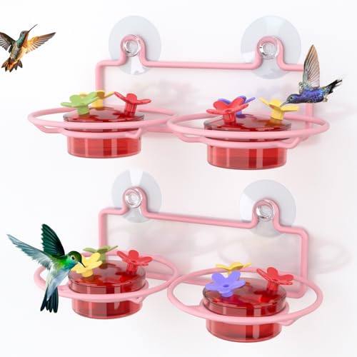 Dreamdrawer 2 Pack Window Hummingbird Feeder, Small Hummingb...
