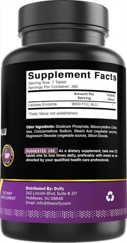 Oxify Lactase Supplement
