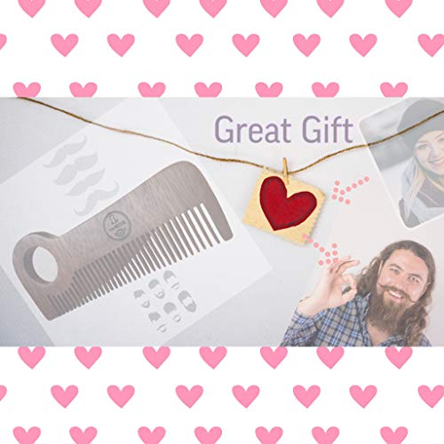 Wooden Hair Comb For Men - Wood Beard Comb For Men - Mustache Comb- Premium Quality Anti-Static Amoora Wood Comb - Great Pocket Size Head Hair Mustache - Men's Hair Brush And Comb - Barber Comb #TOP7