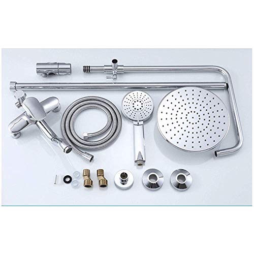 Mitigeur douche anti-brûlure mural thermostatique avec douchette et robinet - 5