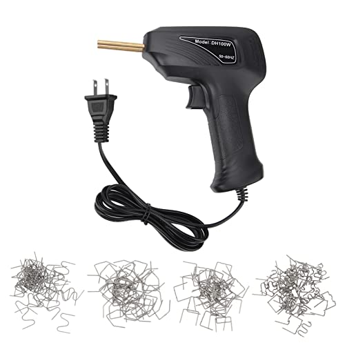NDNCZDHC Máquina de soldadura de plástico de 100 W, kit de reparación de parachoques de plástico y cobre con clavos de soldadura, soldador de plástico para reparar paneles
