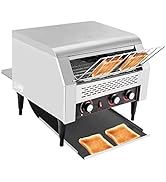 HAPPCUCOE Commercial Conveyor Toaster 450Slices/Hour,Stainless Steel Heavy Duty Industrial Bread ...