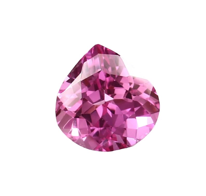 Saphir rose naturel en cœur 11x11mm pour création de bijoux DIY GH_NAT_12916