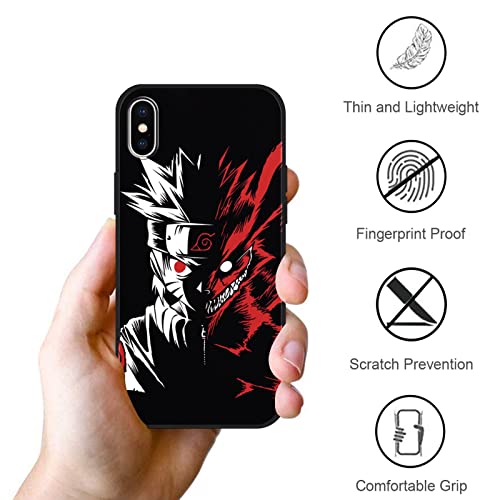 [2 Pack] Japanese Anime Phone Case For Iphone X / Iphone Xs Case 5.8", Cool Manga Character Design Pattern Cases, Comics Cartoon Silicone Case For Men Boys Women Girls, Soft Tpu Funda Para Iphonex, 1 #TOP5
