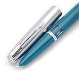 czxwyst 601 Steel Cap Vacumatic Fountain Pen (blue-green with ink window)