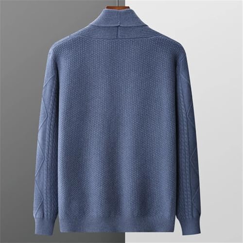 Men's Winter Knitted V-Neck Cashmere Cardigans Loose Casual Shawl Collar Cardigans2