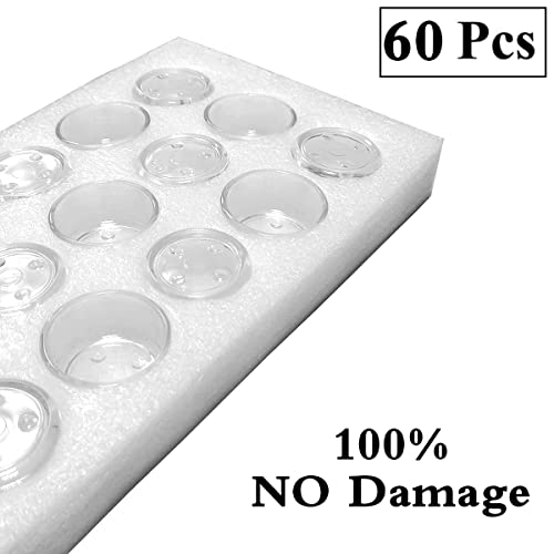 Goldeal 60-Pcs Tealight Candle Holders,Small Clear Glass,Tealight Holders Bulk Use For Weddings Parties Dinner,For 1.5" Tealight. Candle Mould #TOP2