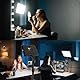 Video Licht Set, 2-Pack 25x20 cm 15 W LED Studio Fotolicht, Dimmbares 2800–6500K Kamera Licht für Video/Streamen von Selfies/Porträts im Innenbereich, Licht mit 160cm Stativ/TypC Adapter (1-Pack)