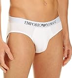 Emporio Armani Men's Cotton Stetch Brief, White, Medium
