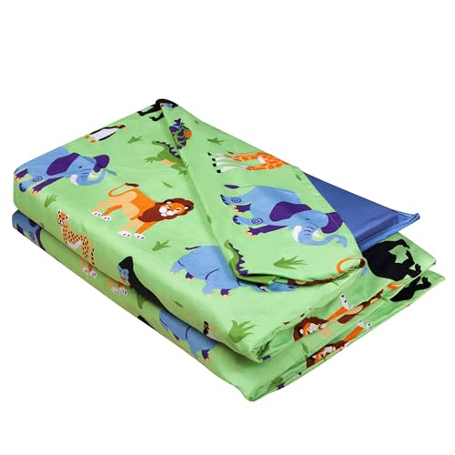 Image of Wildkin Kids Microfiber Nap Mat Cover - Soft, Durable & Fits 1.5 inch Vinyl Sleep Mats (Wild Animals)