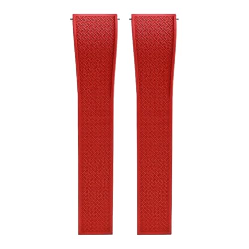 [-ł] 18mm 19mm 20mm 21mm 22mm tbfSXgbv FKM IK ZCR[ EHb`oh NCbN[X \tg Y uXbg EHb`ANZT[(Red-No buckle,18mm)