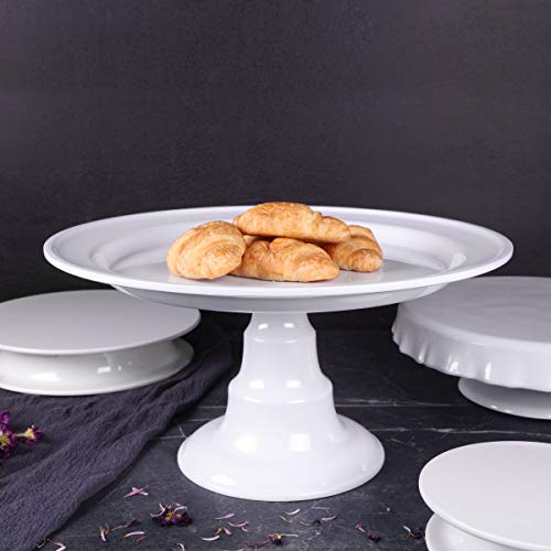 Elite Global Solutions M16RPKT-NW Round Plate Stand, 16" Dia. x 8 1/2" h., Melamine, White (Pack of 1)