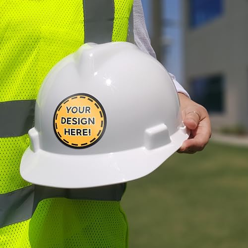 VulgrCo Personalized Hard Hat Sticker - UV Resistant Waterproof Fast Turnaround - Custom Work Helmet Decal for Any Type of Hard Hat - Add Your Own Image with Any Custom Size Or Shape - PRO MAX Vinyl - Thumbnail 2