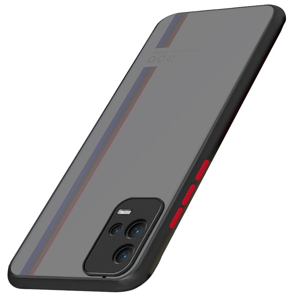 TheGiftKart Translucent Hybrid Back Cover Case for iQOO 9 5G | Smoked Matte Back | 360 Degree Protection | Protective Hard Back Case Cover for iQOO 9 5G (PC & TPU | Black Bumper) (B09T6WW9B9) Amazon Price History, Amazon Price Tracker