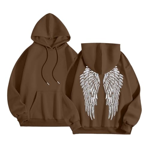 Sweat à capuche femme pull ample doublé haut décontracté confortable et chaud A95 - 4
