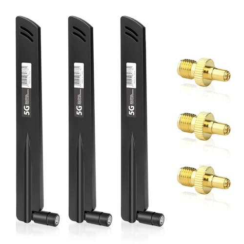 diymore Antenne 5G LTE en forme de pagaie 4G/5G Amplificateur de signal interne SMA mâle à gain élevé 600-6000 MHz Convient pour routeurs/passerelles IoT/appareils de maison intelligente, noir