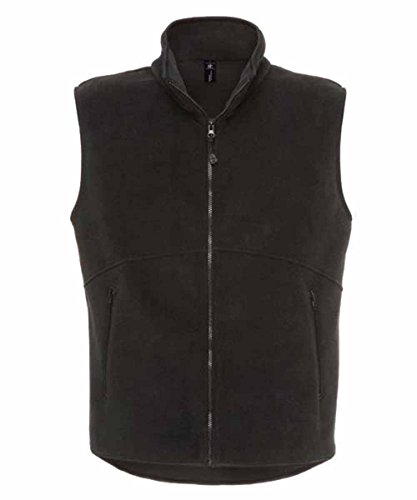 Gilet polaire sans manches homme B&C noir taille S pour travailler au chaud