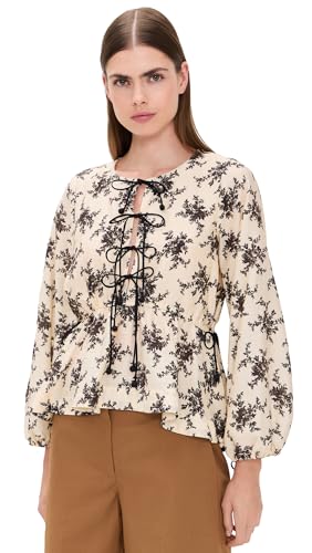 Sea Women's Joan Print Tie Front Top