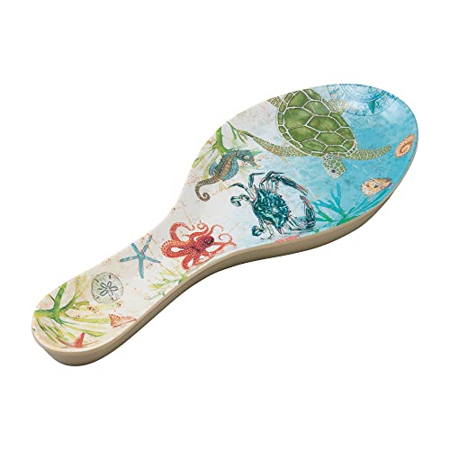 Supreme Housewares Sea Life Melamine Spoon Rest, 9.625 Inch, Multicolor