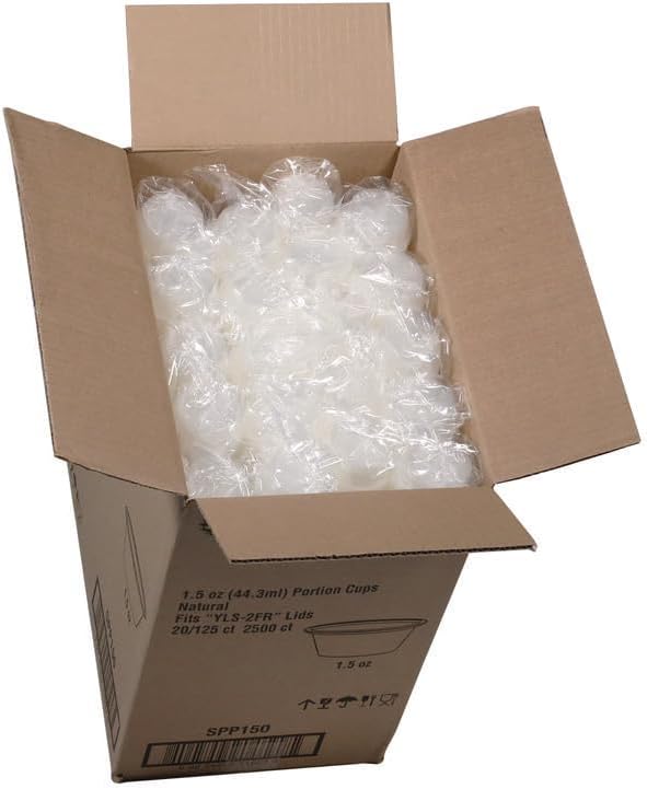 Pactive SPP150 Plastic Portion Cup, 1.5 Oz, Translucent, 125/sleeve, 20 Sleeves/carton