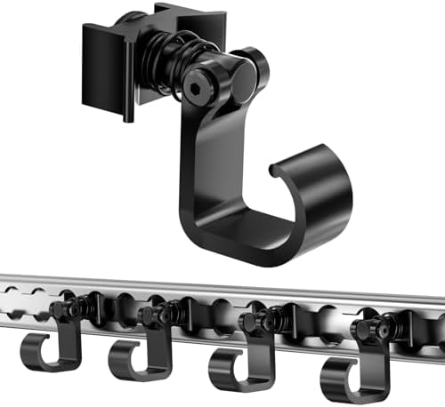 vandrabase Airlineschiene Zubehör (4 Stück) | Airlineschiene Fitting Haken mit Einzelbolzen & Federmechanismus | L-Schienenhaken bis 45 kg für Zurrschienen | Für Anhänger, PKW & Ga
