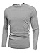 COOFANDY Men's Fitted Crewneck Sweater Ribbed Knit Pullover Sweater Fashion Long Sleeve Crew Neck Sweater Winter Casual Dressy Top Light Grey