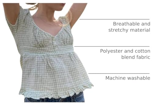 Image of Fairy Grunge Y2k Shirts Vintage Crop Tops Short Sleeve Girls Slim Fit Tees