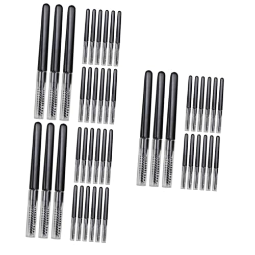 Faux cils brosse multifonctionnelle à embout incliné et gel lèvre en plastique noir