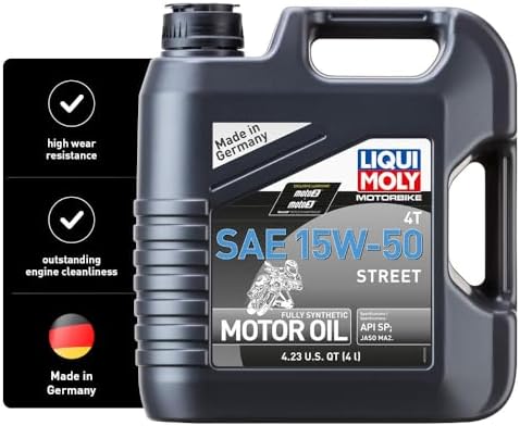 LIQUI MOLY Motorbike 4T SAE 15W-50 Street | 4 L | Motorcycle Full...