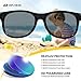 RIVBOS Kids Sunglasses Boys&girls with Strap Polarized Rubber Flexible Shades for Toddler and Children Age 3-10 RBK004-2 Black