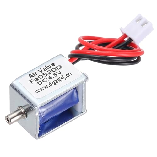 uxcell Miniature Solenoid Valve 2 Way Normally Closed DC4.5V 0.5A Air Solenoid Valve