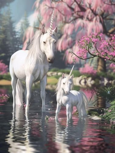Broderie Diamant Licorne : Kit complet de Diamond Art Adulte pour salon