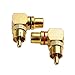 Cable Matters 2-Pack Right Angle RCA Adapter, 90 Degree RCA Adapter