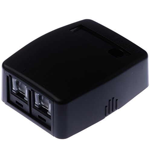 パンドウイット Cat5eローゼットボックスキット シャッター付き 2個口黒 JOQ2H500BL