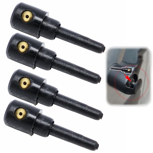 TEOZBLU 4 Piezas Boquilla Lavaparabrisas Trasero para Coche, Chorros Limpiaparabrisas de un Solo Orificio, Rociador Boquilla de Lavado de Parabrisas Universal para AD A3 A4 A6 RS4 RS6/VW/Golf/Skoda