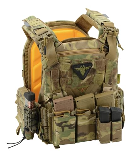DONPACHI Tactical Plate Carrier Vest with Molle Panel & Mag Pouches – Lightweight Military Chest Rig for Airsoft, Paintball, Training, Adjustable Combat Gear