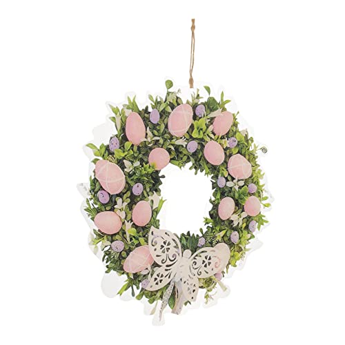TOYZFRIENDY Décoration de Porte Artificielle Pâques avec Couronne Suspendue Réaliste Ornement Garland pour Intérieur et Extérieur Facile Entretien Fanage